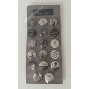 Taylor Swift Folklore Album Tracklist 17 Pin Set Official Merch Sold Out‎